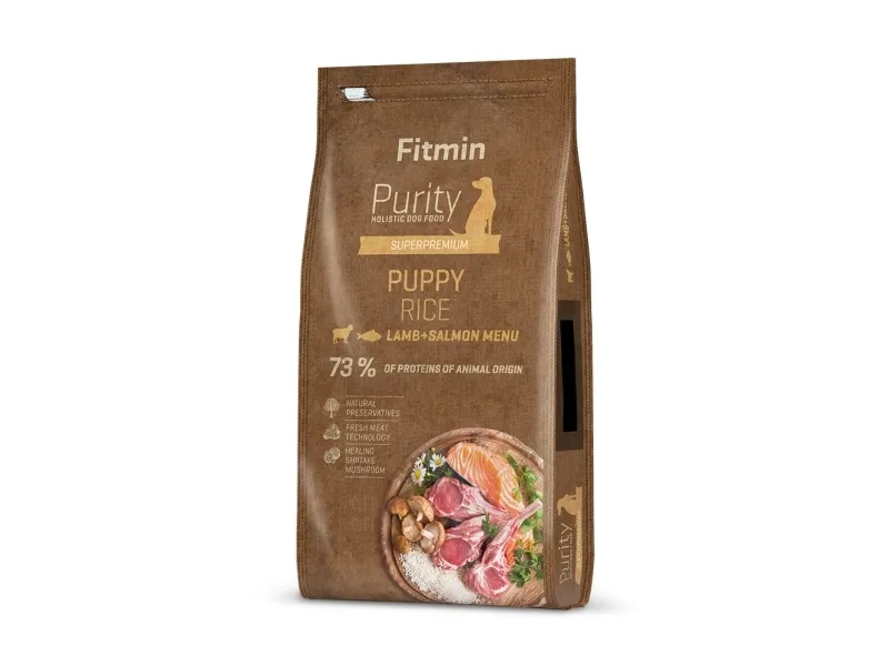 FITMIN PURITY RICE PUPPY LAMB&SALMON 2kg Voksen Lam, Ris