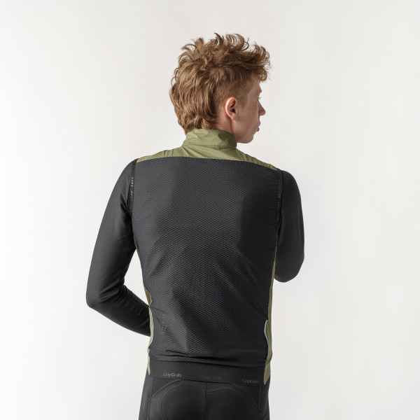 GripGrab PACR vindtæt cykelvest Olive Green herre