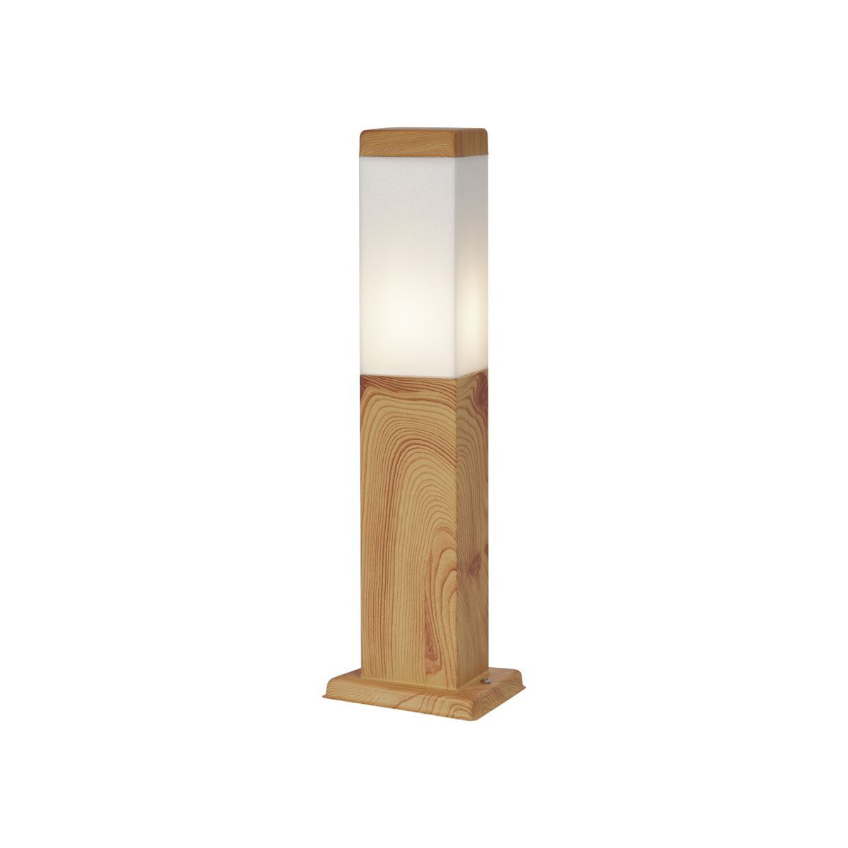 Moderne staande buitenlamp staal met hout print 45cm IP44 - Malois
