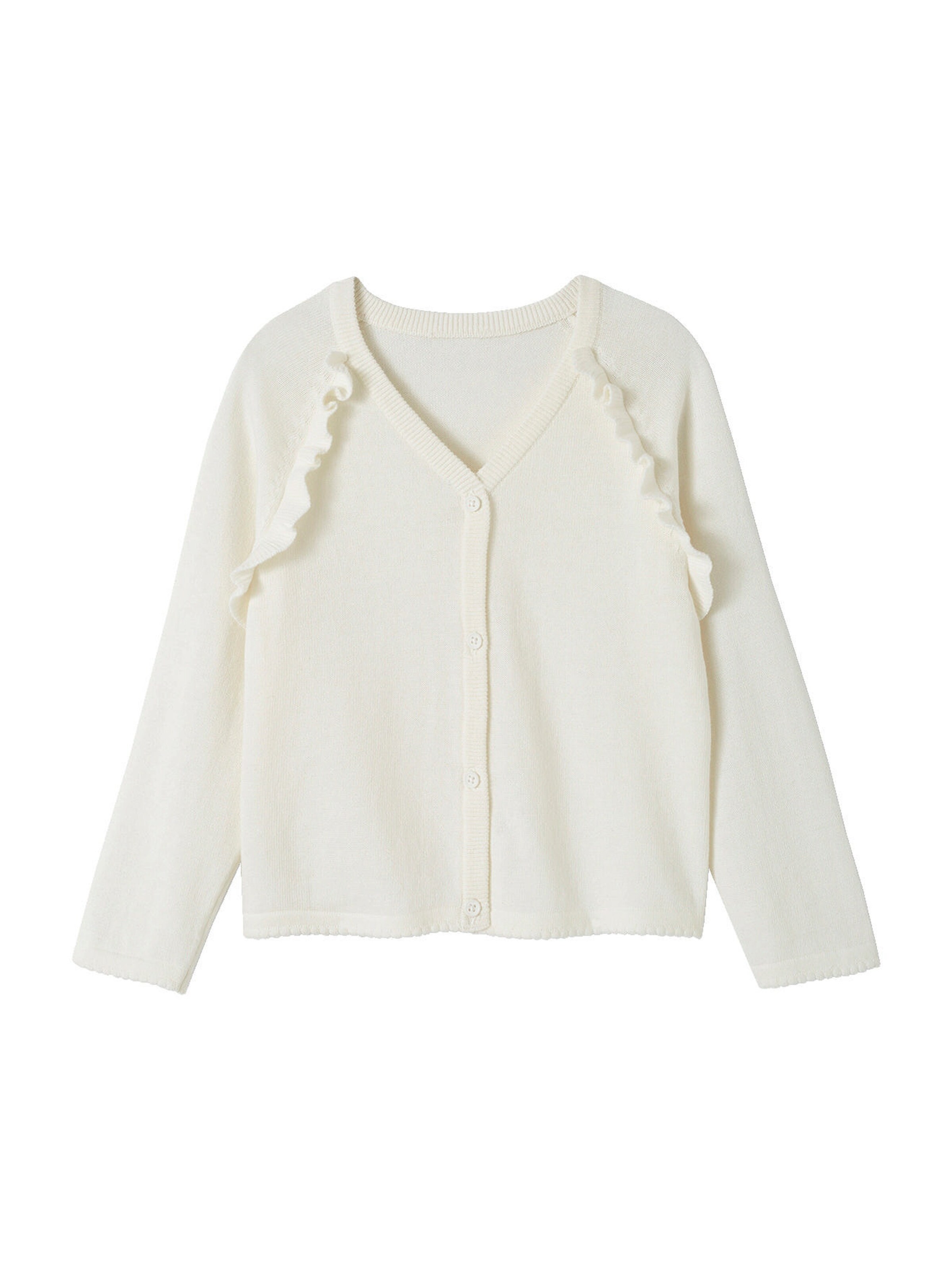 Vertbaudet Festliche Mädchen Strickjacke wollweiß