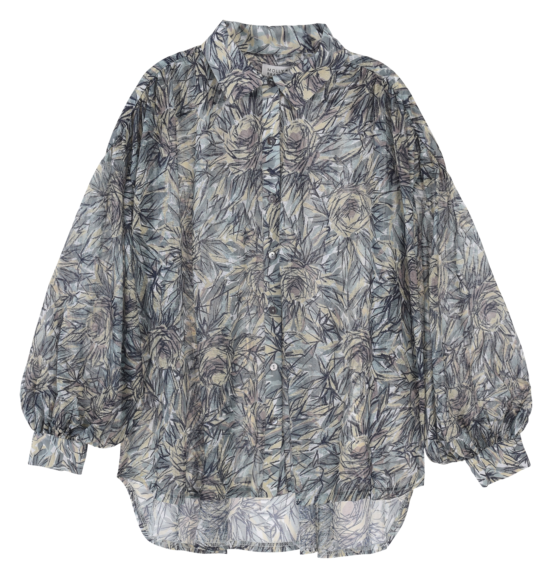 Chemise col classique ample imprimée | Multicolore