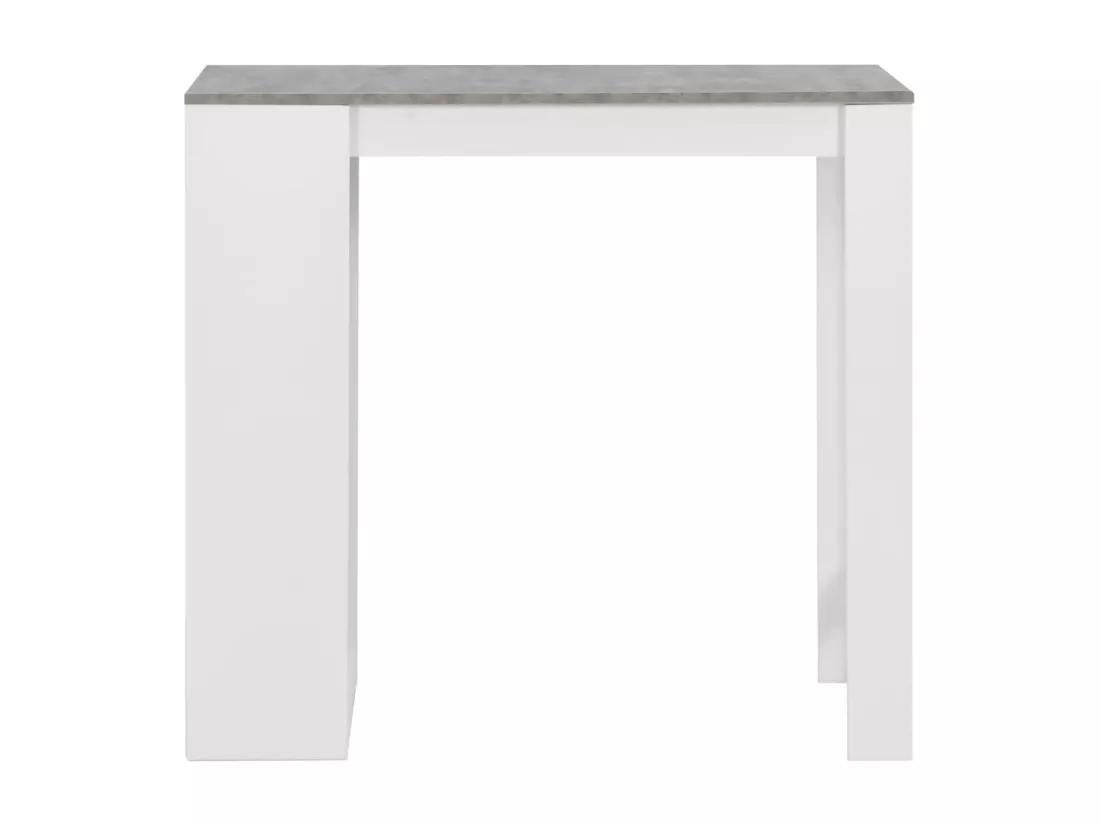 Table de bar avec étagère Blanc 110x50x103 cm