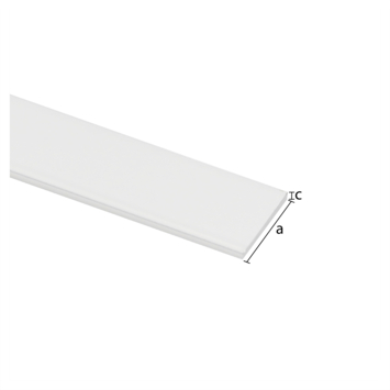 Profiel plat aluminium wit 30x2x1000mm
