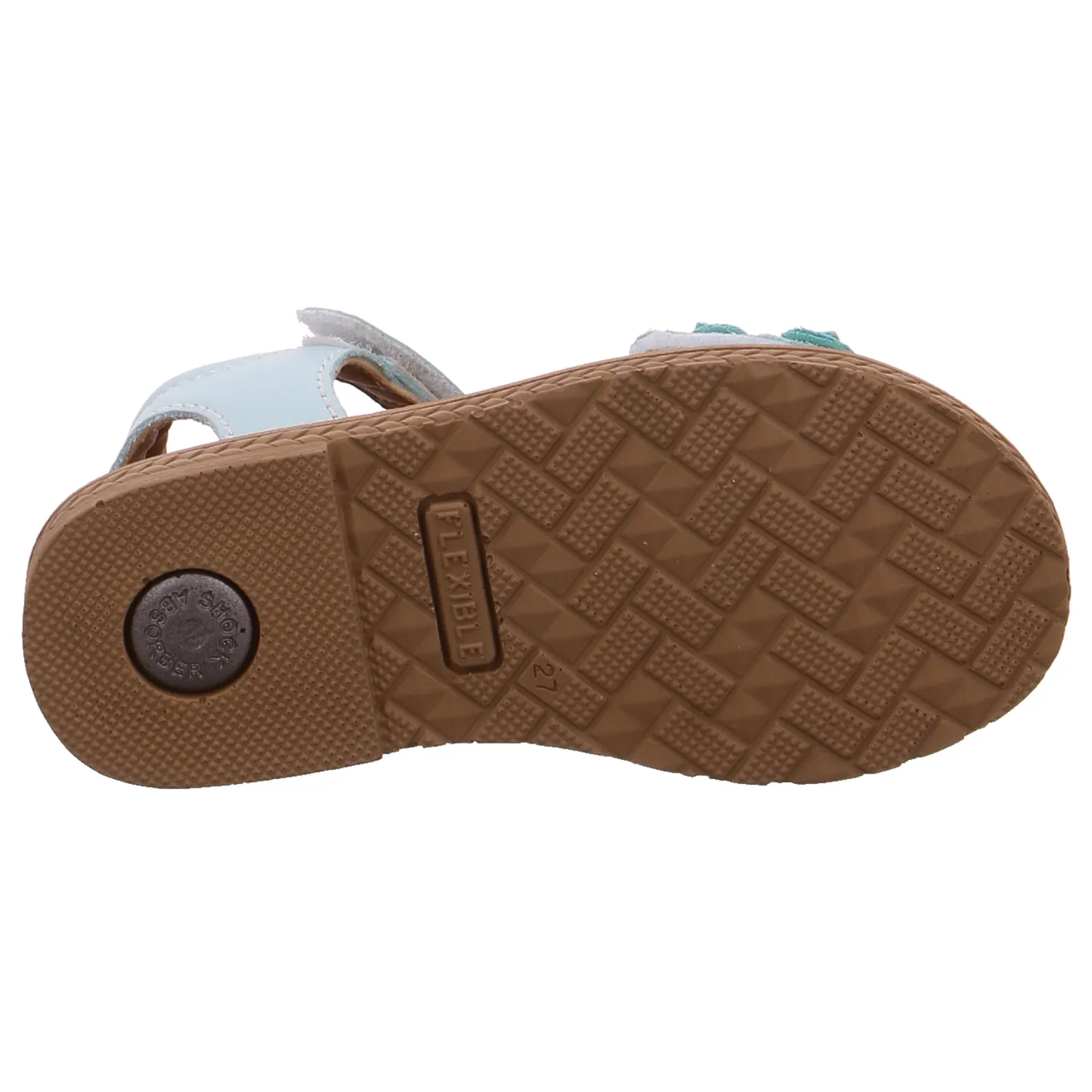 SCHUHENGEL Kleinkinder-Sandale Türkis Leder  Sommerschuh