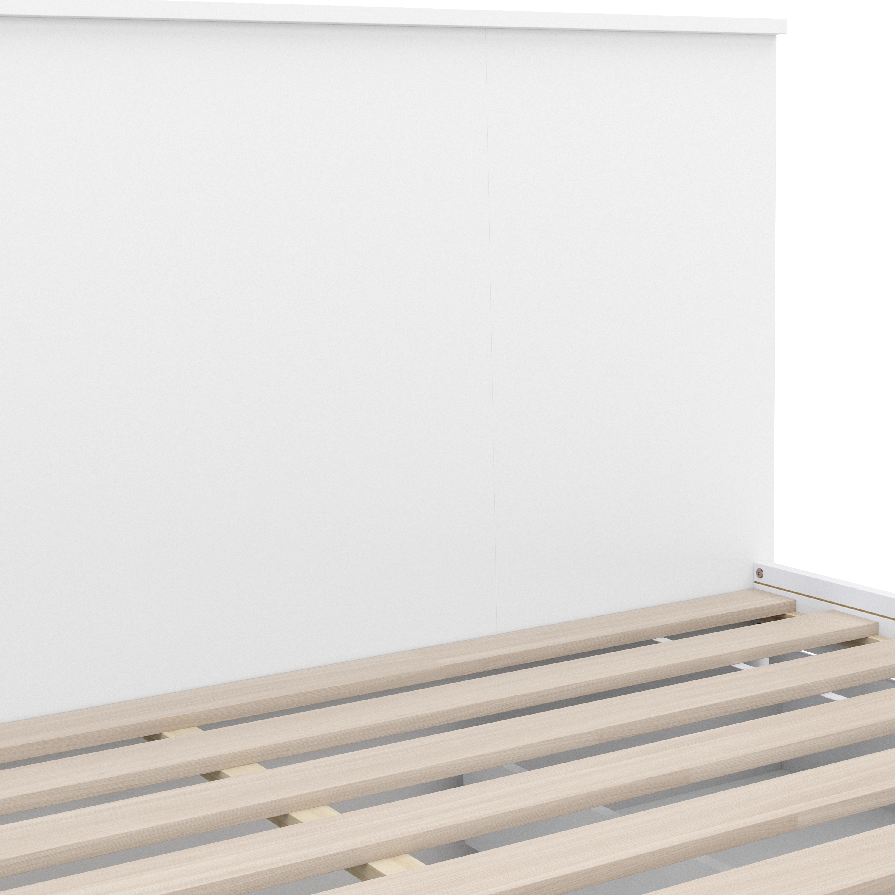 Bett Holz MARGARET mit Stauraum und Schubladen 160 x 200 cm weiss