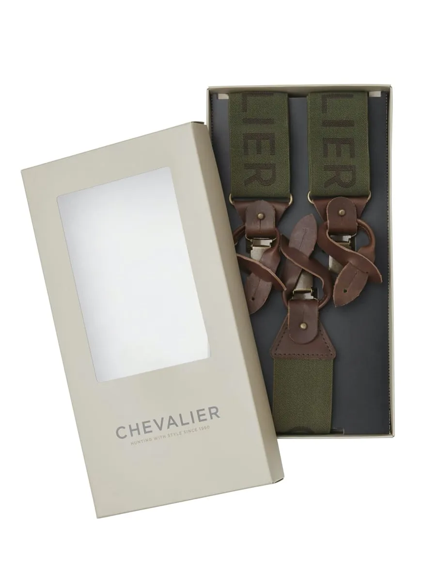 Chevalier Chevalier Logo Suspenders Dark Green