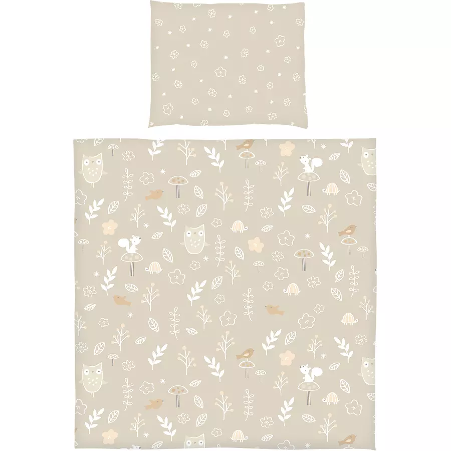 SONNE Bettwäsche taupe 80 x 80 cm