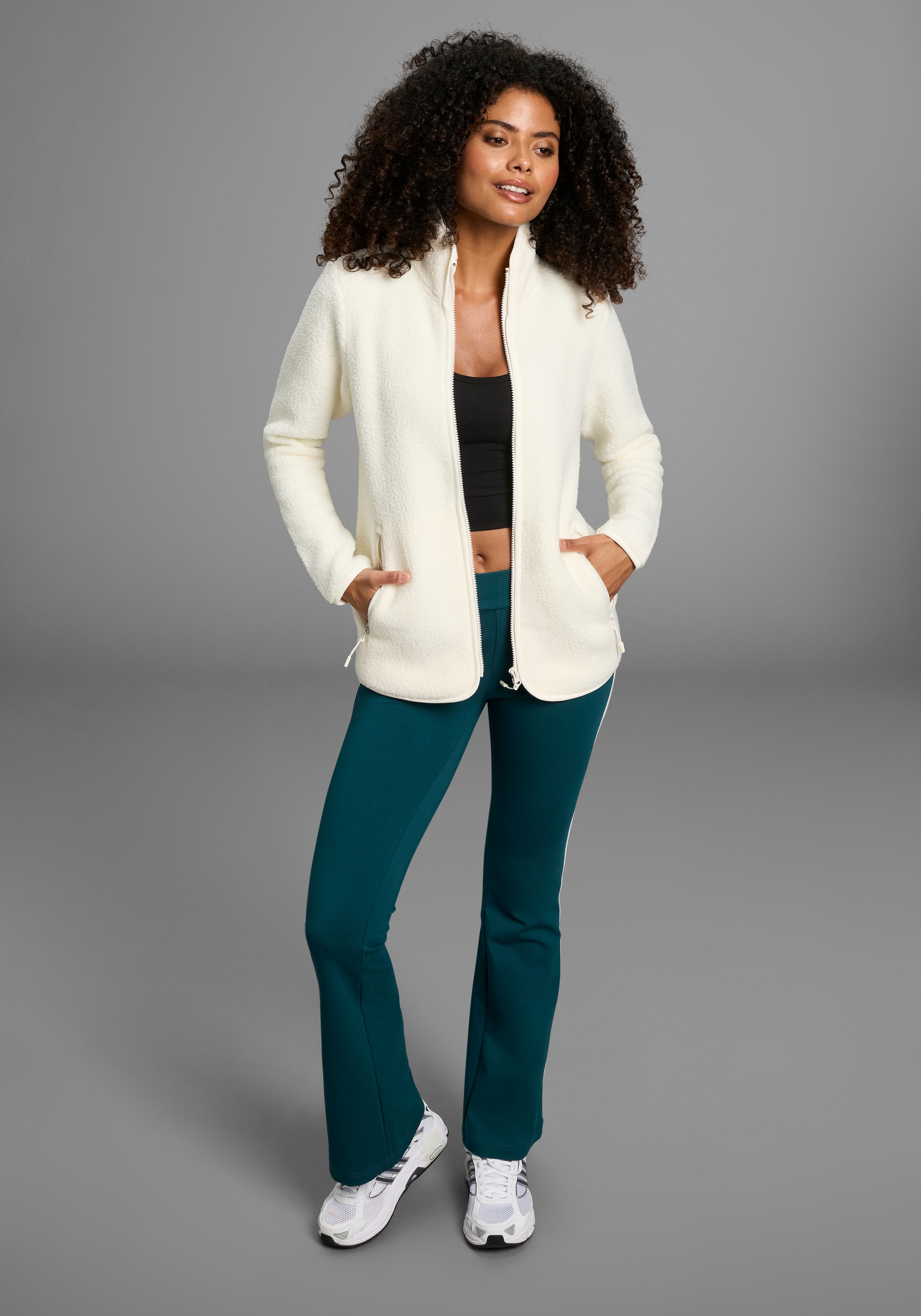Polarino Fleecejacke aus Teddy-Fleece, Übergangsjacke