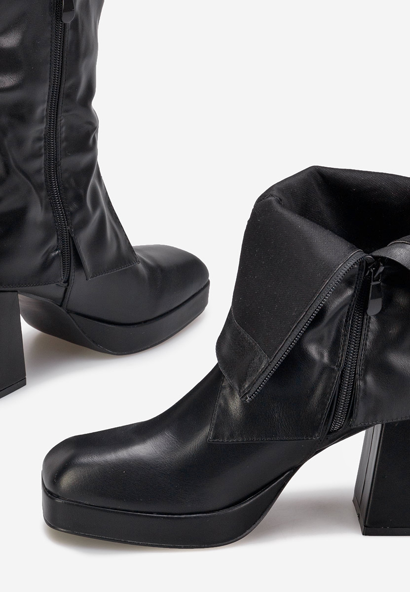Bottes à talon noires Zalamea