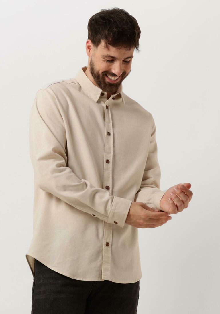ANERKJENDT zand anerkjendt casual overhemd akleif l/s cot/linen shirt