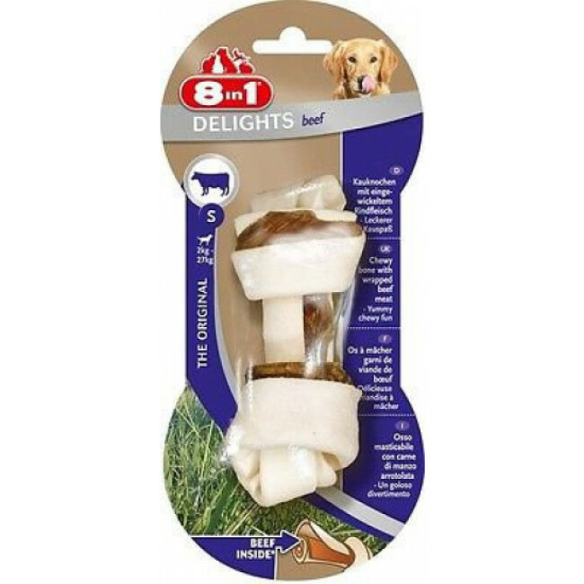 Os à mâcher pour chien saveur boeuf 8 in 1 Delights