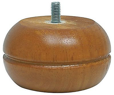Pied de lit model 05 H. 50 mm x Ø 85 mm merisier