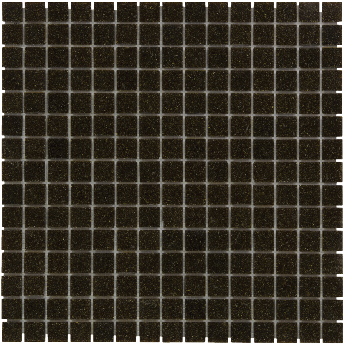 Tegelsample: The Mosaic Factory Amsterdam vierkante glasmozaïek tegels 32x32 donkerbruin
