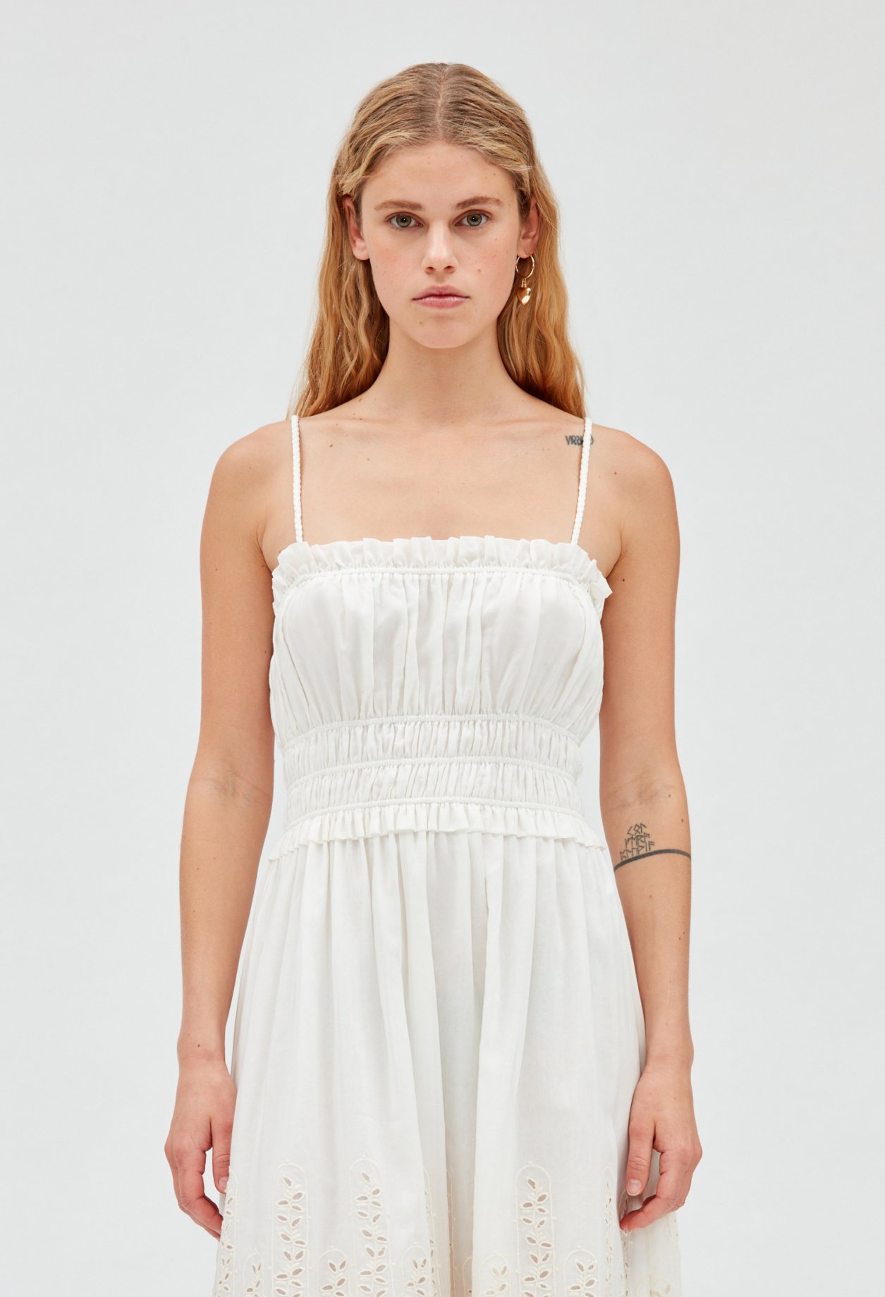 Robe midi ecrue