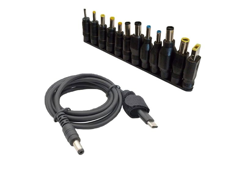 SunSlice USB-C Kabel mit Adapter Set 100 cm 65W USB-C Kabel  mit K-Set-Adapter für Notebooks