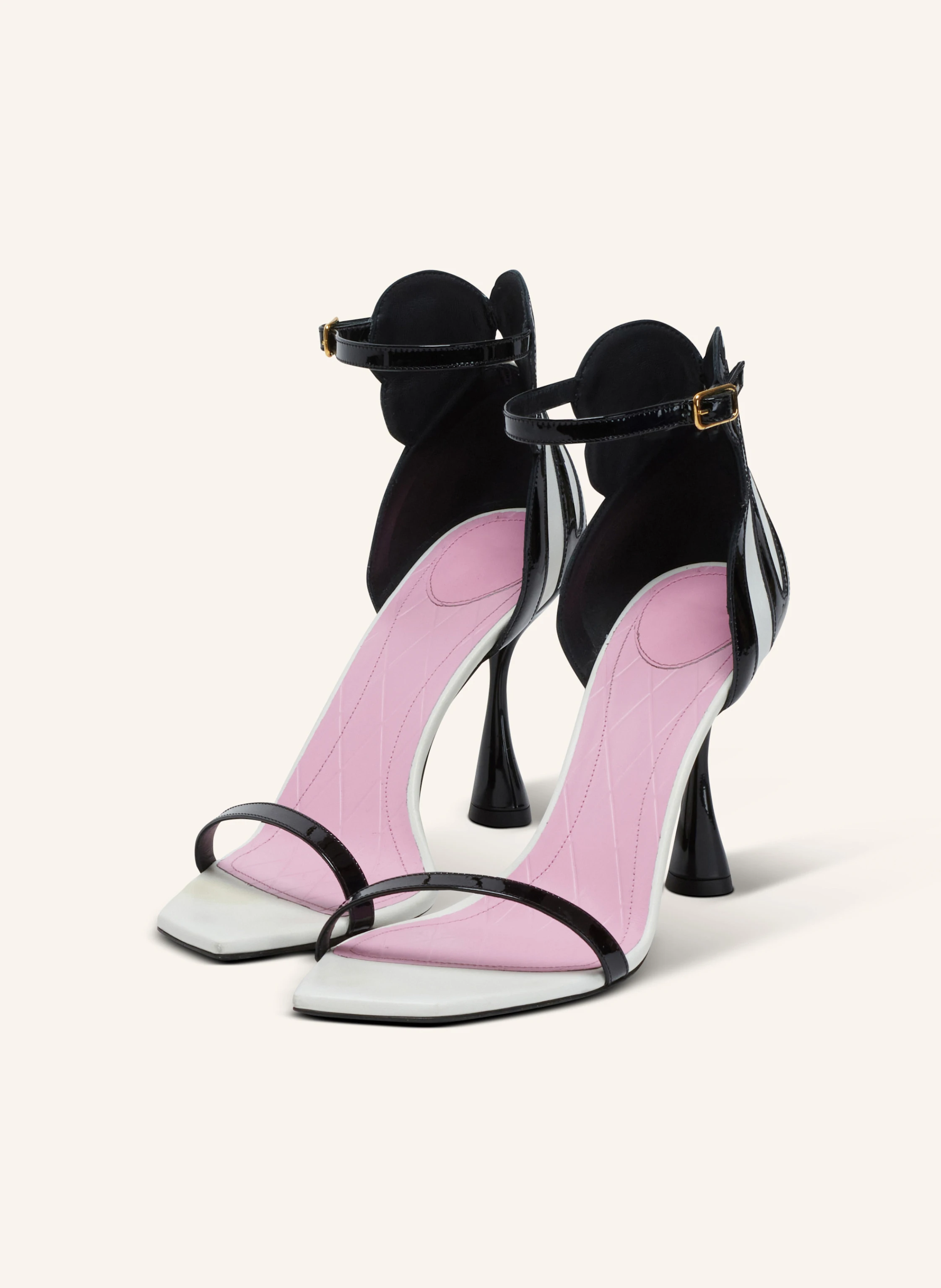 BALMAIN Sandalen Eden aus zweifarbigem Leder