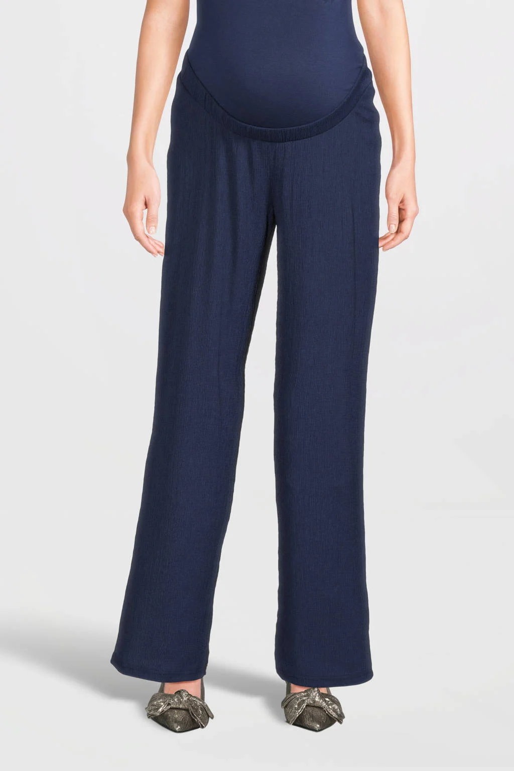 ONLY MATERNITY wide leg zwangerschapspantalon OLMNANCY donkerblauw