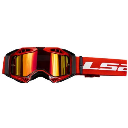 Masque cross LS2 AURA IRIDIUM VISOR 2024 - Noir / Rouge