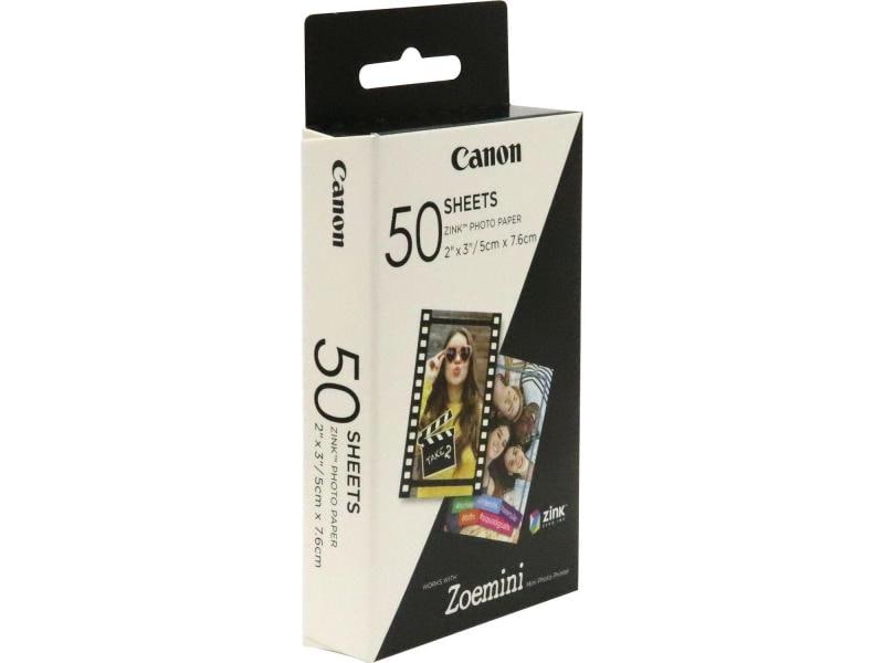 Canon Fotopapier ZINK ZP-2030  selbstklebend, 50 Blatt «ZINK»-Fotopapier mit selbstklebender Rückseite