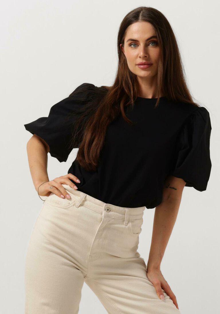 NOTRE-V zwarte notre-v t-shirt nv-dolf puff sleeve top