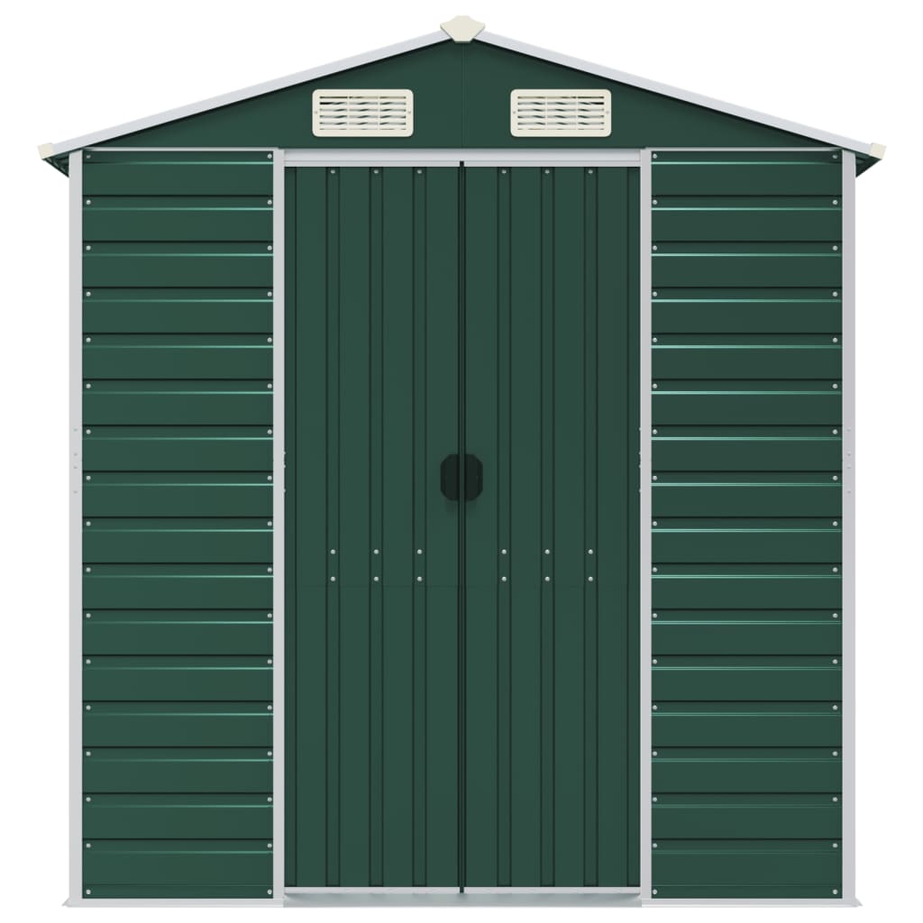 Abri de jardin vert 191x895x198 cm acier galvanisé