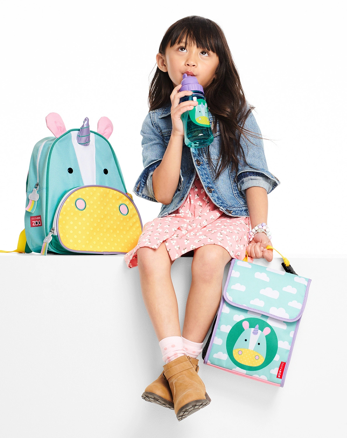 Trinkflasche ZOO - EINHORN (384,5ml) in lila/blau