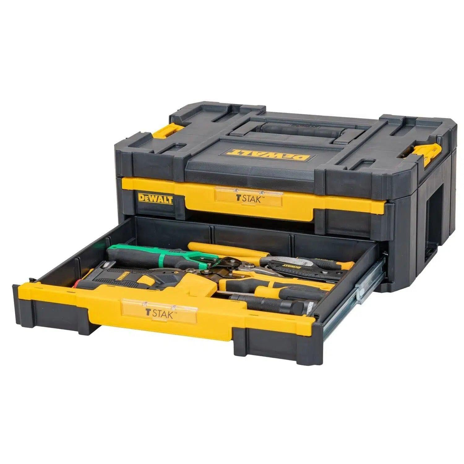 DeWALT DWST1-70706 TSTAK-BOX IV met 2 ondiepe lades met 9 vakjes