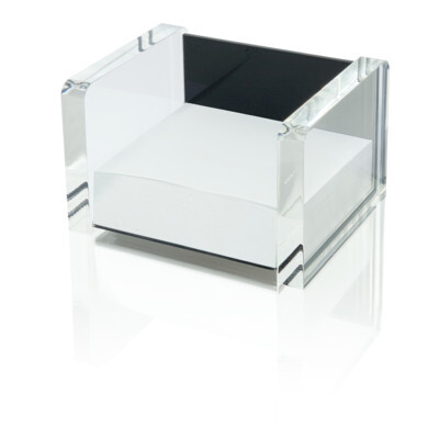 Wedo Zettelbox Exklusiv, Acryl, schwarz/transparent