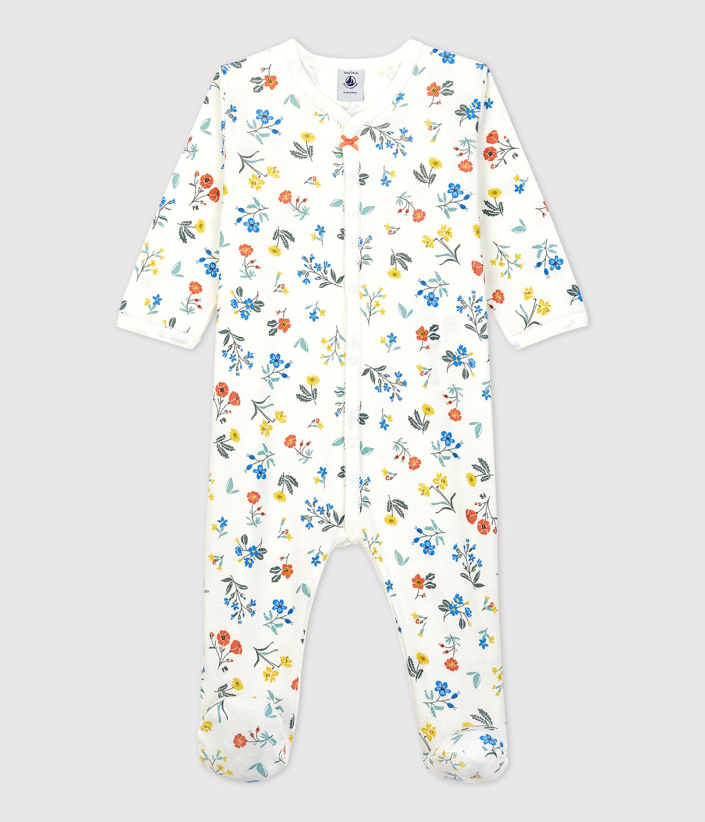 Dors-bien bébé imprimé fleuri en coton