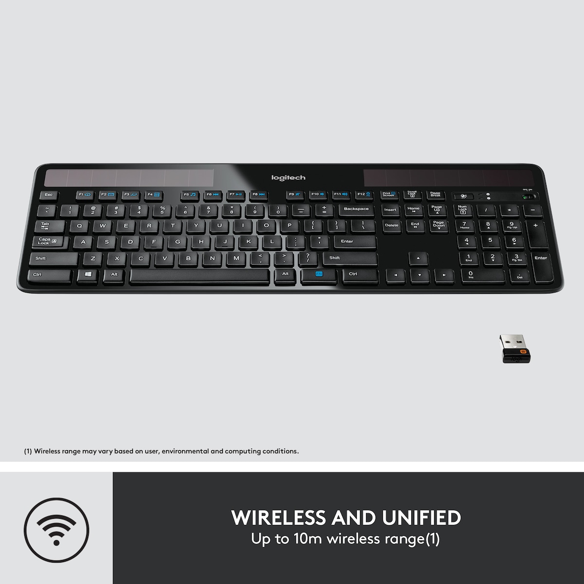 Logitech K750 trådløst solcelle-tastatur