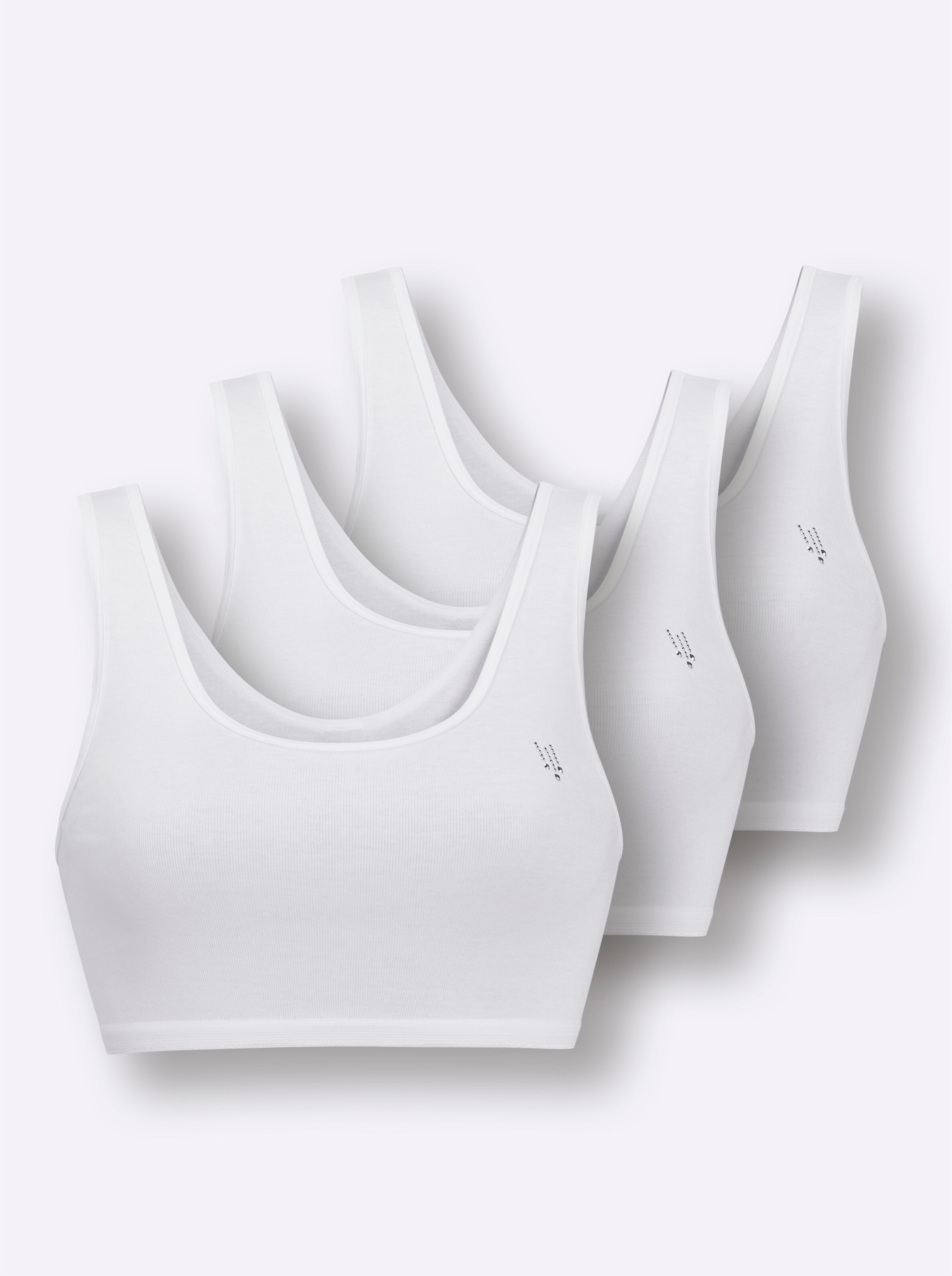 Speidel Bustier in 3 Stück weiß