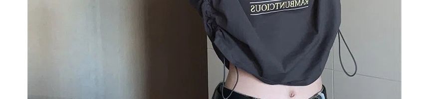 Dreamkura - T-shirt met korte mouwen, ronde hals en trekkoord, bedrukt met tekst