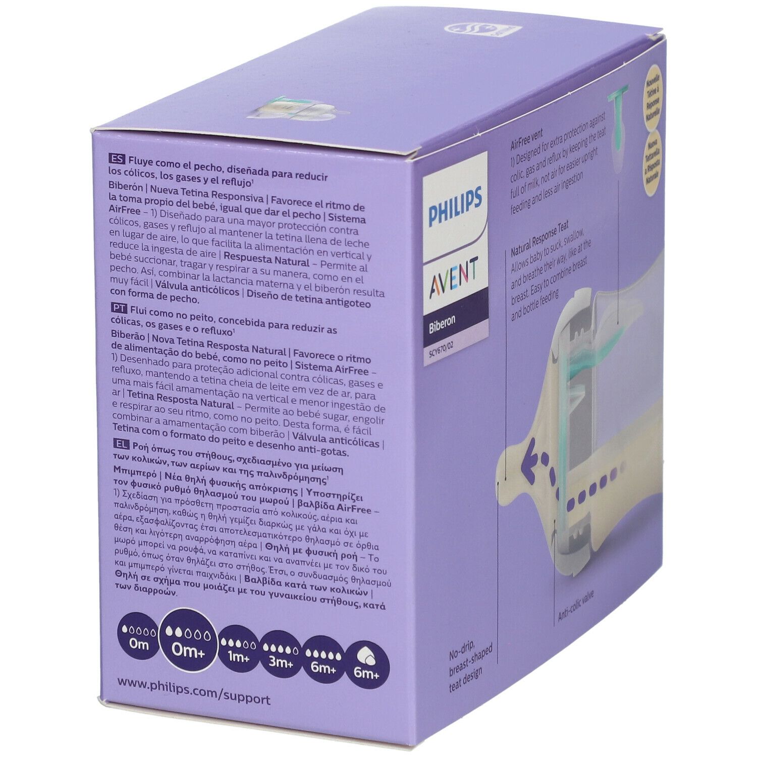 PHILIPS AVENT Natural Response Babyflasche mit AirFree-Ventil