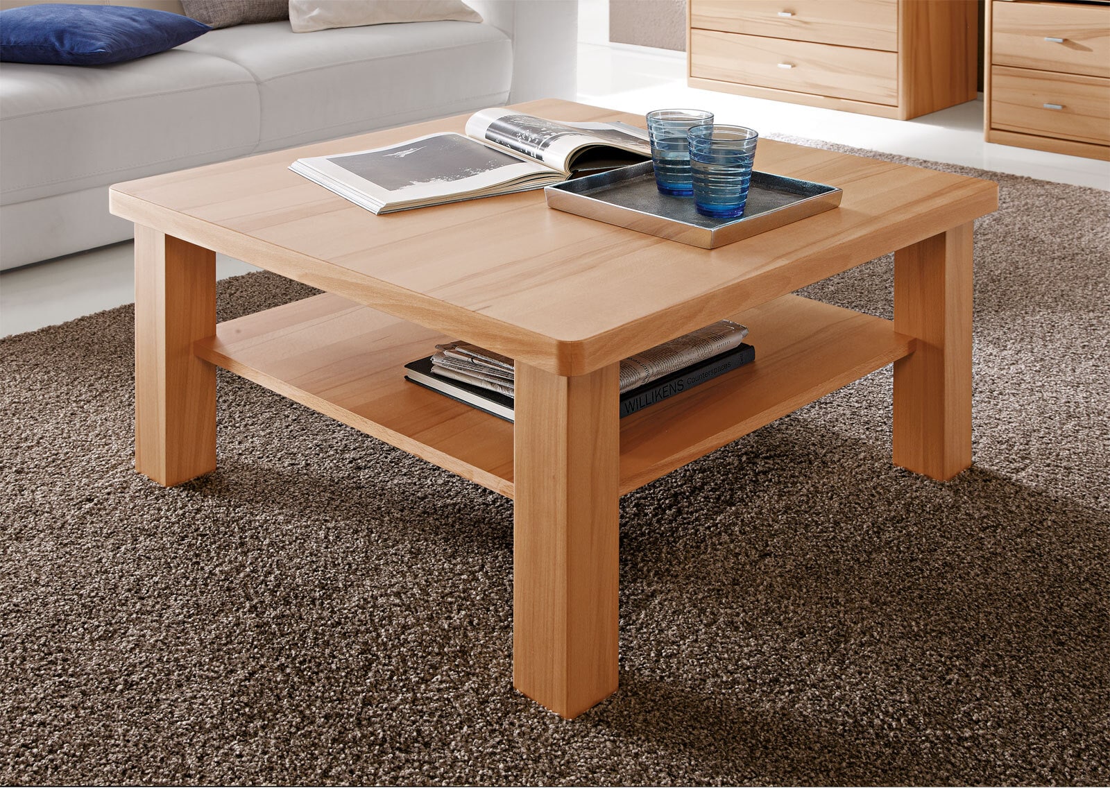 Couchtisch Andorra Asteiche furniert ca. 80 x 43 x 80 cm