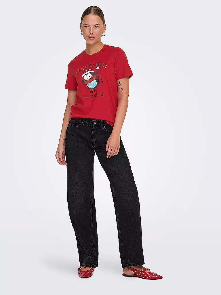 ONLY T-Shirt  ONLKITA rot