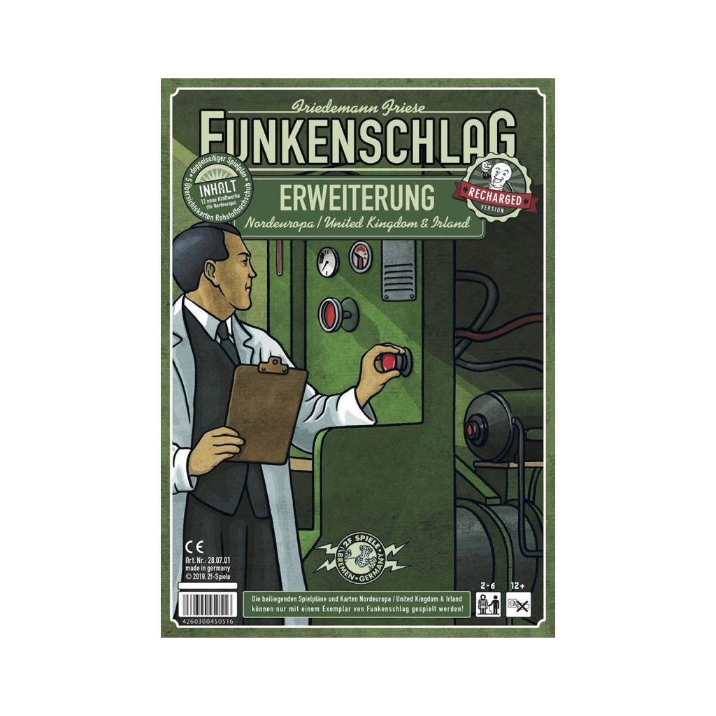 Funkenschlag : Nordeuropa/United Kingdom & Irland Erw. 8 (Recharged Version)