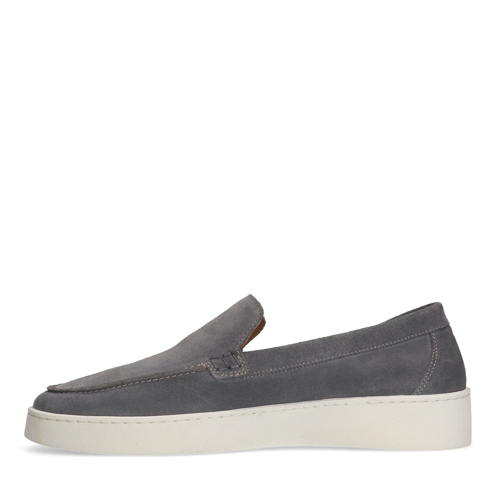 Grijze suède loafers