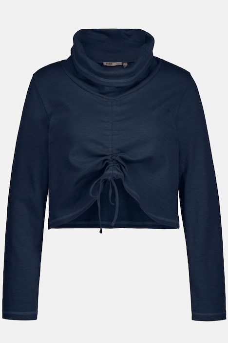 Shirt, Rollkragen, Raffband, Langarm, Biobaumwolle
