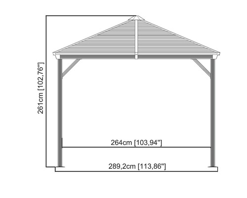 Tuinpaviljoen SOJAG Ventura 10x14 415 x 289 cm antraciet
