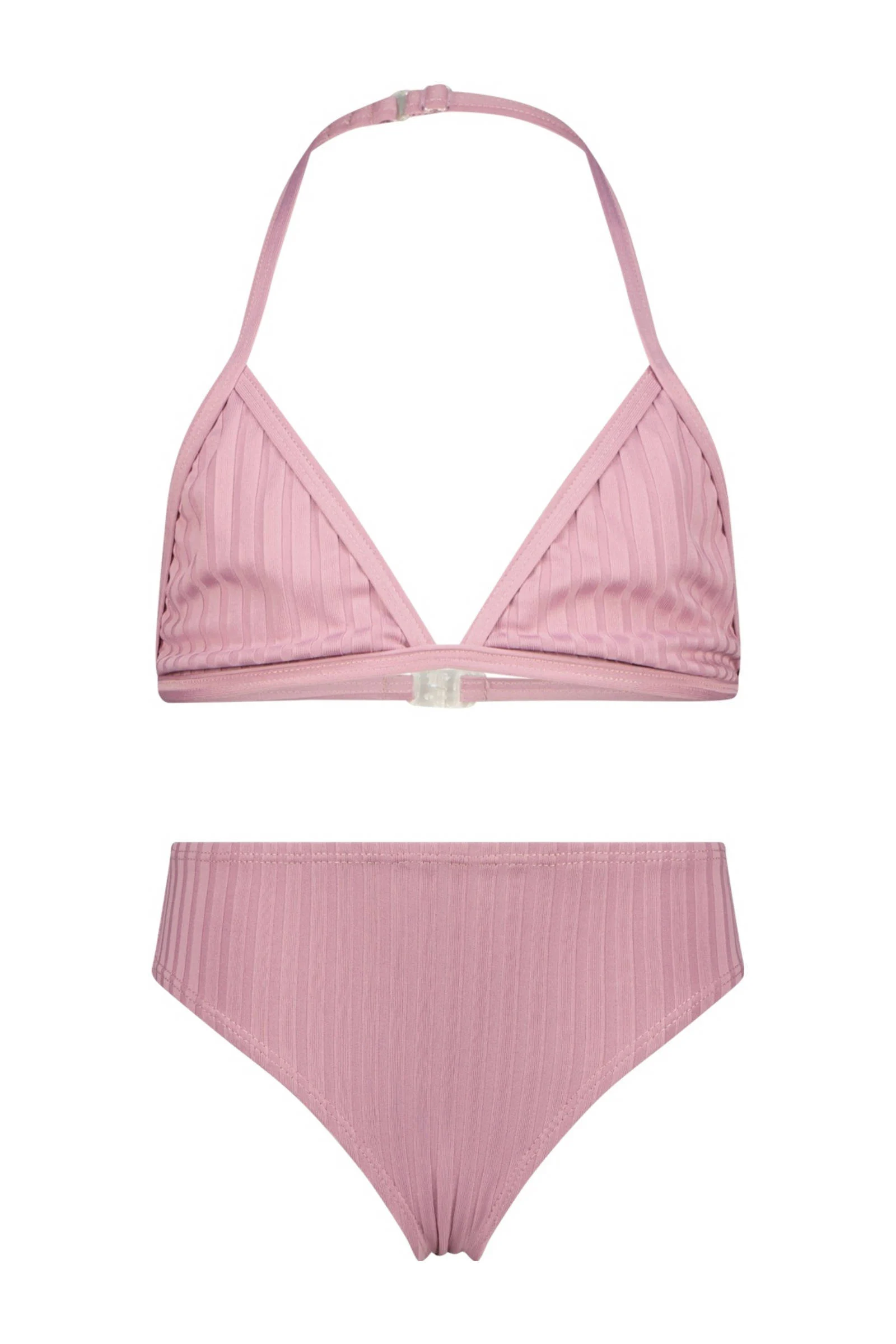 Vingino triangel bikini Zolima met ribstructuur roze