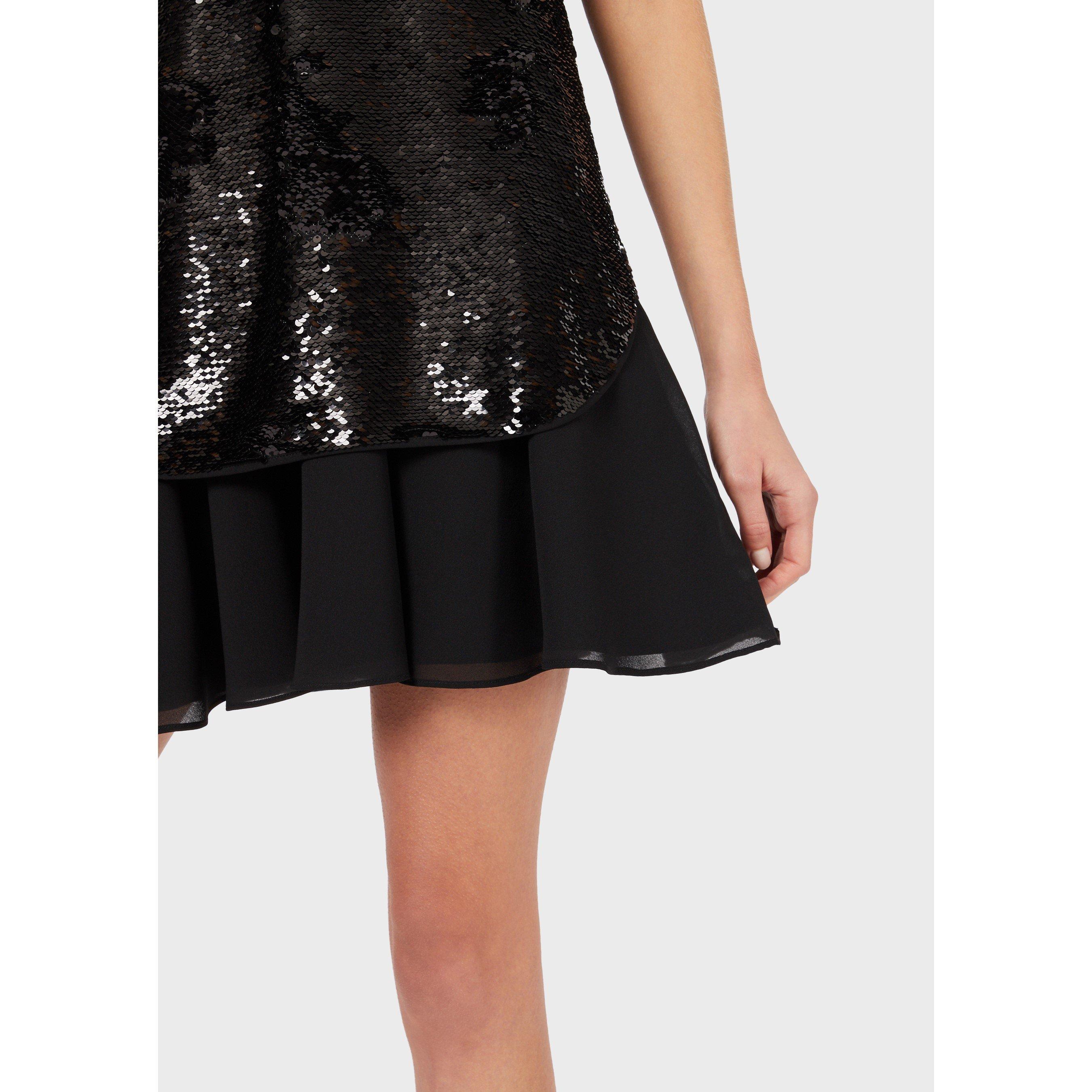 Emporio Armani Layered Sequin Tank Mini Dress