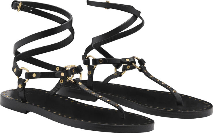MANGO SANDALS. -- CIRUELO Black