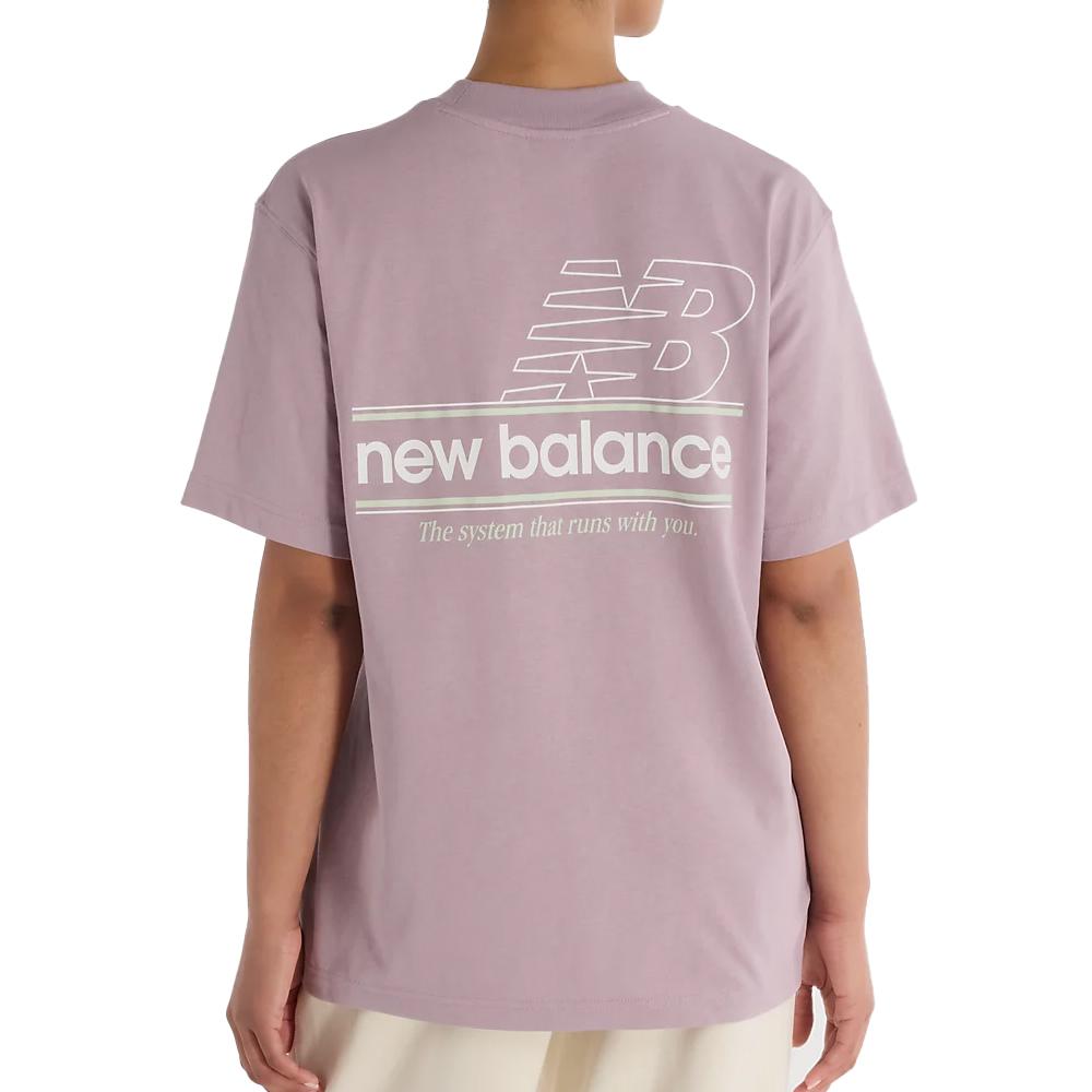 New Balance T-shirt Mauve Femme New Balance Athletics