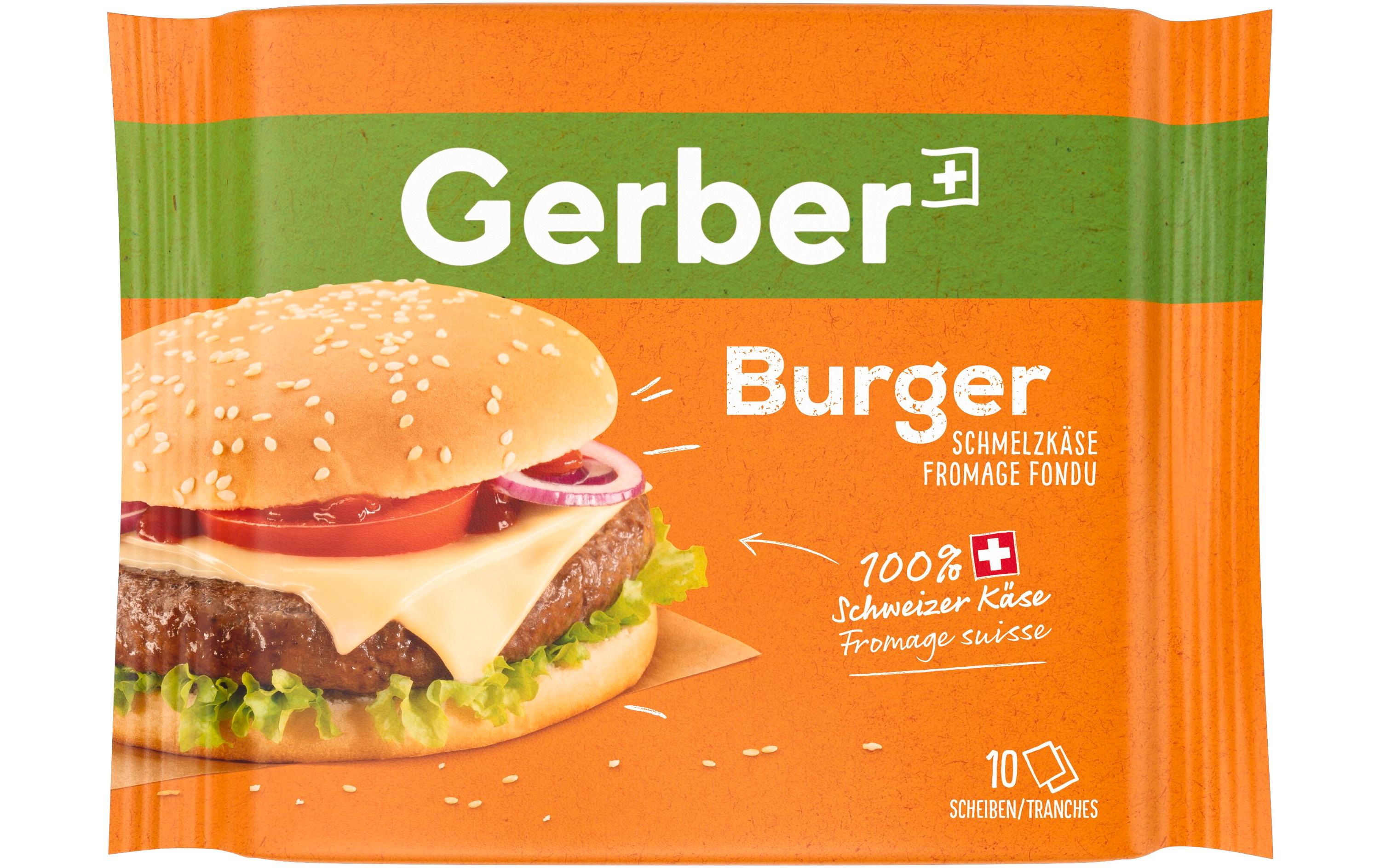 Schmelzkäse Burger Scheiben 200 gCremiger und gleichmässig schmelzender Käse aus 100% Schweizer Milch