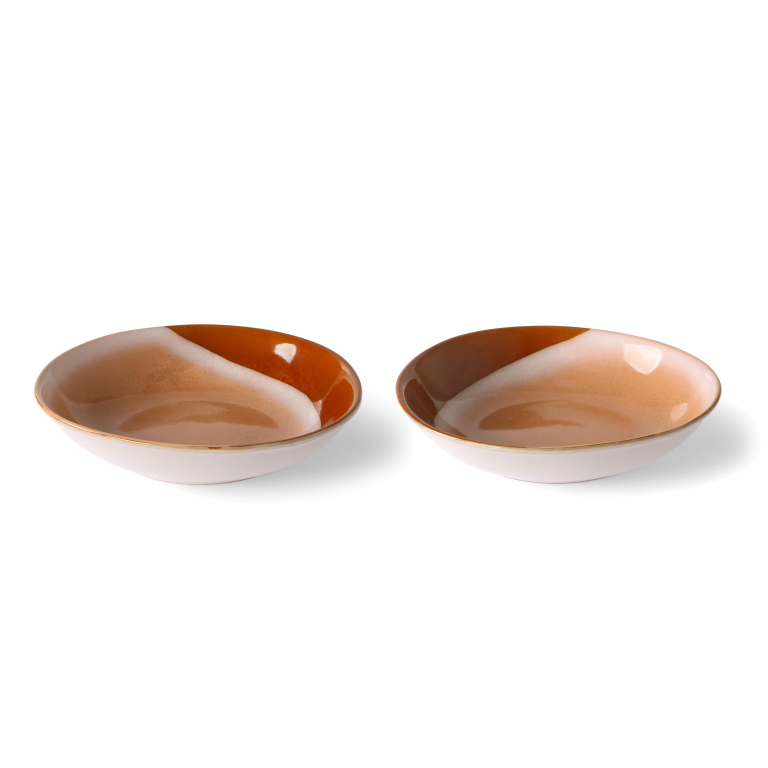 HKliving 70's Ceramic Curry kom set van 2 daybreak
