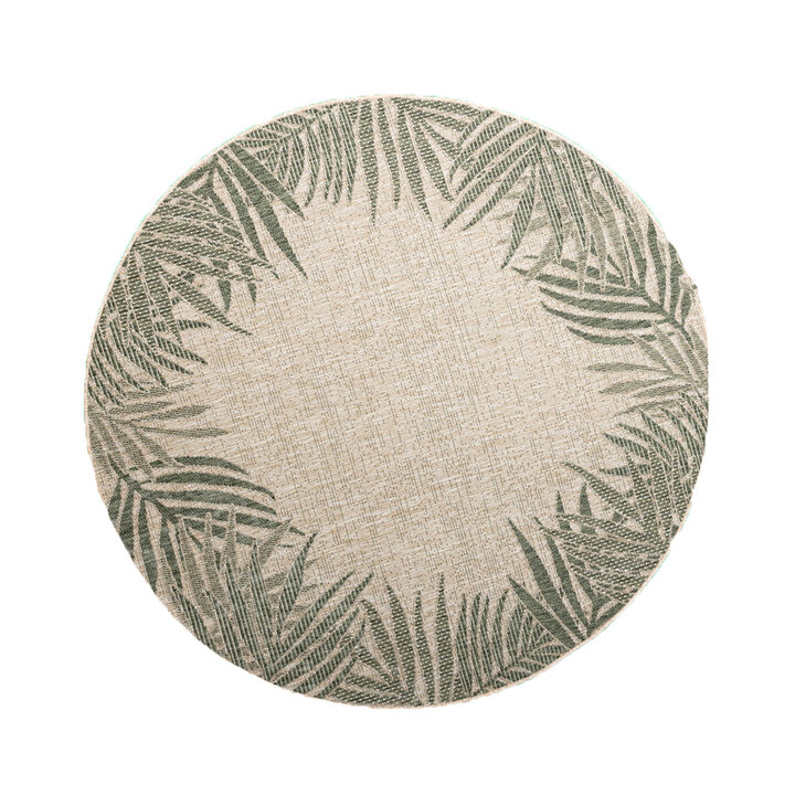 Rond buiten vloerkleed - Tiga Edge Groen