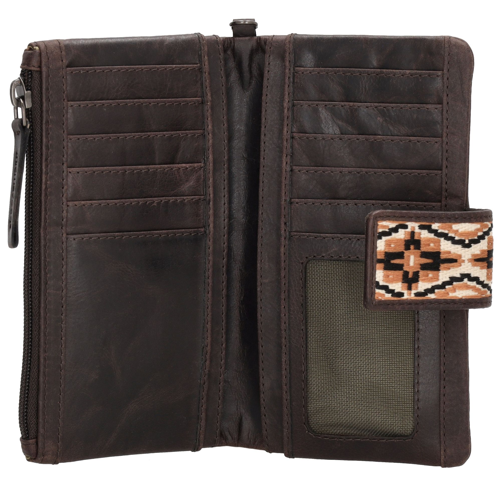 Micmacbags Next Navajo Portemonnee Donkerbruin