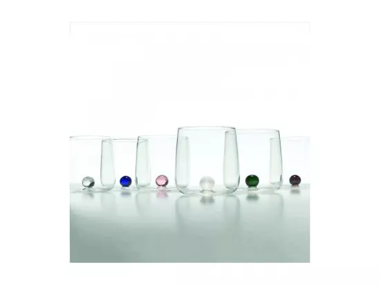 Bilia Tumbler Zafferano en verre borosilicate, lot de 6 pièces, couleur Ambre