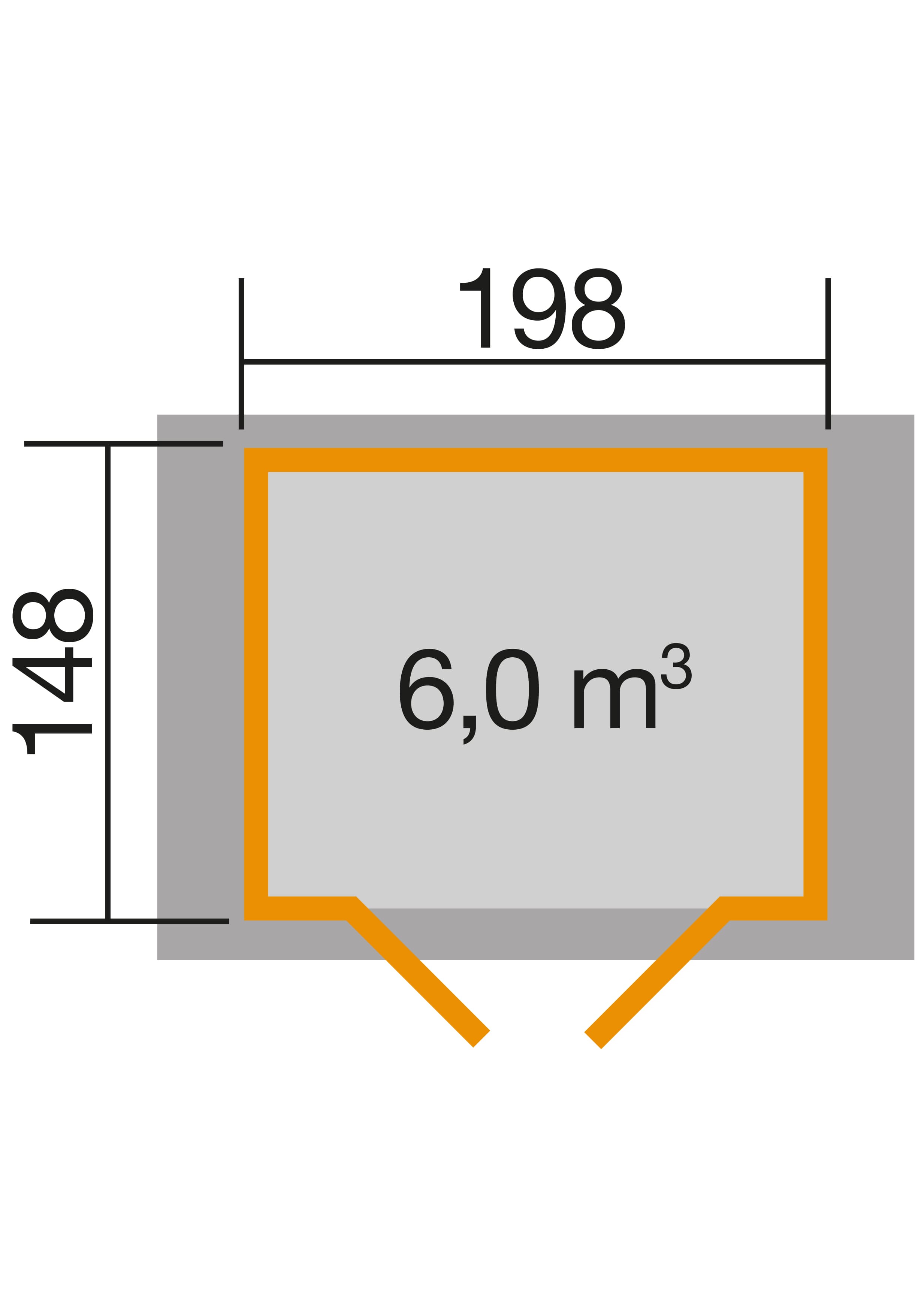 Gartenhaus 316 Gr.1, natur, 19 mm