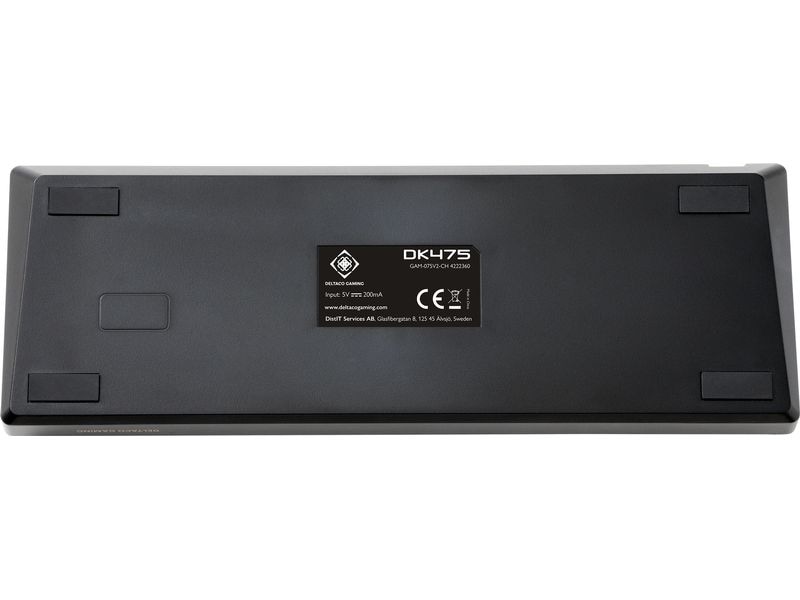 DELTACO GAM-075V2-CH Mechanische-Tastatur, RGB-Beleuchtung, Hot-Swap-Schalter